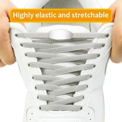 Metal Lock Elastic Tieless Shoelaces Sneakers Lazy No Tie Shoe Lace